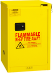 12 Gallon - All Welded - FM Approved - Flammable Safety Cabinet - Self-closing Doors - 1 Shelf - Safety Yellow - Exact Industrial Supply