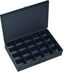 18 x 12 x 3'' - 20 Compartment Steel Boxes - Exact Industrial Supply