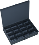 18 x 12 x 3'' - 16 Compartment Steel Boxes - Exact Industrial Supply