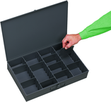 18 x 12 x 3'' - Adjustable Compartment Box - Exact Industrial Supply
