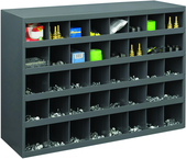 23-7/8 x 12 x 33-3/4'' (40 Compartments) - Steel Compartment Bin Cabinet - Exact Industrial Supply
