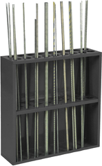 24-1/8 x 6-7/8 x 24'' - 18 Opening Threaded Rod Rack - Exact Industrial Supply