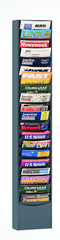 9-3/4 x 4-1/8 x 58'' - 20 Pocket Literature Rack - Exact Industrial Supply