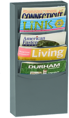 9-3/4 x 4-1/8 x 20-1/4'' - 5 Pocket Literature Rack - Exact Industrial Supply
