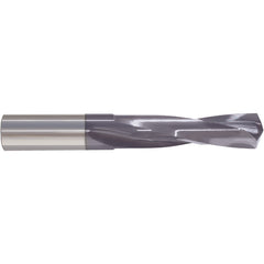 3.5 mm Dia. × 3.5 mm Shank × 24 mm Flute Length × 49 mm OAL, Screw Machine, 135°, AlTiN, 2 Flute, External Coolant, Round Solid Carbide Drill Series/List #5375T - Exact Industrial Supply