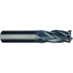 11/16" Dia. - 1-1/2" LOC - 4" OAL - 4 FL Carbide End Mill-AlTiN - Exact Industrial Supply