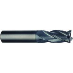 11/16" Dia. - 1-1/2" LOC - 4" OAL - 4 FL Carbide End Mill-AlTiN - Exact Industrial Supply