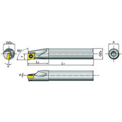 E16-SDXXL2-D20 Indexable Coolant Thru Boring Bar - Exact Industrial Supply