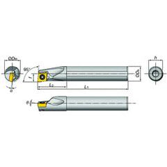 E16-SDXXR2-D20 Indexable Coolant Thru Boring Bar - Exact Industrial Supply