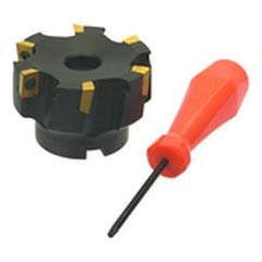 3'' Dia - 1'' Bore - 90° Indexable Face Mill Cutter  - Exact Industrial Supply