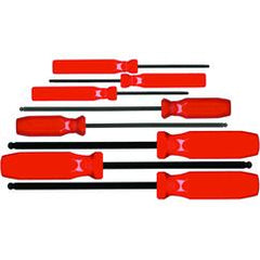 8PC BALL HEX SCREWDRIVER SET IN - Exact Industrial Supply