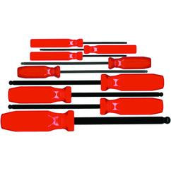 9PC BALL HEX SCREWDRIVER SET IN - Exact Industrial Supply