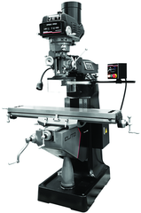 9 x 49" Table Variable Speed Mill With 2-Axis ACU-RITE 300S DRO and X - Y - Z-Axis JET Powerfeeds - Exact Industrial Supply