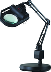 LED Illuminated Magnifier - 45" Articulating Arm - Adjustable Clamp Base - Exact Industrial Supply