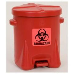 6 GAL POLY BIOHAZ SAFETY WASTE CAN - Exact Industrial Supply