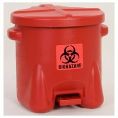 10 GAL POLY BIOHAZ SAFETY WASTE CAN - Exact Industrial Supply