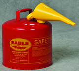 5 GAL TYPE I SAFETY CAN W/FUNNEL - Exact Industrial Supply