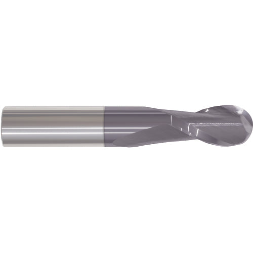 3/16″ Dia. × 3/16″ Shank × 5/8″ DOC × 2″ OAL, Carbide AlTiN, 2 Flute, Ballnose End Mill Series/List #5940T - Exact Industrial Supply