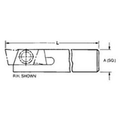 THE738R - 3/8 x 3/8" SH - Mini Groove Toolholder - Exact Industrial Supply