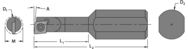 .230" Min - .500" SH - 3-1/2" OAL - Carbide Shank Boring Bar - Exact Industrial Supply
