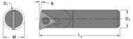 .360" Min - .312" SH - 6" OAL - Carbide Shank Boring Bar - Exact Industrial Supply