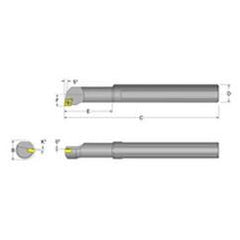 S16T-SCLPR-3 Right Hand 1" Shank Indexable Boring Bar - Exact Industrial Supply
