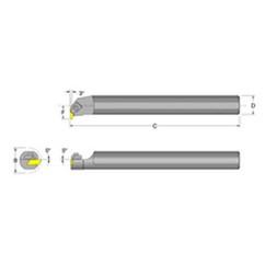 S16T-NER-3 1"' SH; 12" OAL; RH- DorNotch Indexable Threading Boring Bar - Exact Industrial Supply