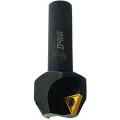 C60-100-TP3-075 - 1" SH - 60° Chamfer Milll Cutter - Exact Industrial Supply