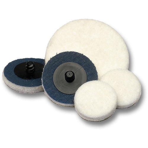 Shur-brite 3″ Type R Felt Buffing Quick Change Disc, Non-Abrasive