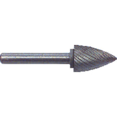 1/2 × 3/4 × 1/4″ SH Tree Pt End Shape - HSS - Burr - Exact Industrial Supply