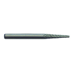 1/8 × 9/16 × 1/8″ SH Cone Shape - HSS - Burr - Exact Industrial Supply