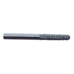 1/8 × 5/8 × 1/8″ SH Cyl Radius Shape - HSS - Burr - Exact Industrial Supply