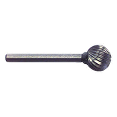 3/8 × 1/8″ SH Ball End Shape - HSS - Burr - Exact Industrial Supply