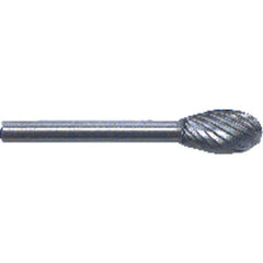 1/4 × 1/2 × 1/8″ SH Oval Shape - HSS - Burr - Exact Industrial Supply