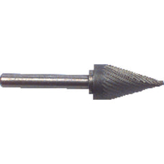 1/4 EdgeHog Conical Miniature Carbide Bur SM-51 Standard - Exact Industrial Supply