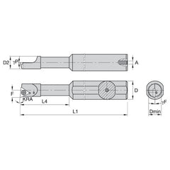 FSBI250500750R WG STEEL BORING BAR STEPPED - Exact Industrial Supply