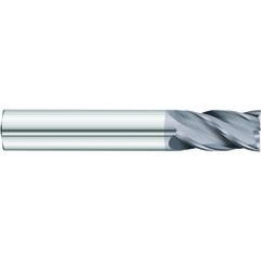 5/8 x 5/8 x 1-1/2 x 3-1/2 OAL .120 C/R 4 Flute Carbide End Mill - Round Shank-AlCrN Coated - Exact Industrial Supply