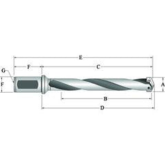 240Z0H-20FM Flanged T-A® Spade Blade Holder - Helical Flute- Series Z - Exact Industrial Supply