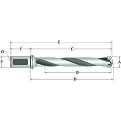 24040H-40FM Flanged T-A® Spade Blade Holder - Helical Flute- Series 4 - Exact Industrial Supply