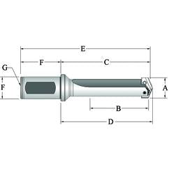 29020S-32FM Flanged T-A® Spade Blade Holder - Straight Flute- Series 2 - Exact Industrial Supply