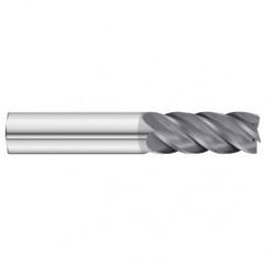 3/8 x 3/8 x 1 x 2-1/2 OAL .020 C/R 5 Flute Carbide End Mill - Round Shank-AlCrN Coated - Exact Industrial Supply