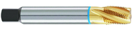 1/4-18 5-Flute Cobalt Blue Ring 25 degree Spiral Flute Tap-TiN - Exact Industrial Supply