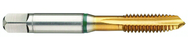 M10x1.5 6H 3-Flute Cobalt Green Ring Spiral Point Plug Tap-TiN - Exact Industrial Supply