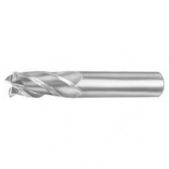 3.5mm Dia. x 57mm Overall Length 2-Flute Square End Solid Carbide SE End Mill-Round Shank-Center Cut-Uncoated - Exact Industrial Supply