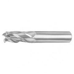 3.5mm Dia. x 57mm Overall Length 2-Flute Square End Solid Carbide SE End Mill-Round Shank-Center Cut-Uncoated - Exact Industrial Supply