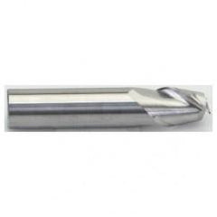 3/32" Dia. - 1-1/2" OAL -  Carbide for Aluminum ALU-S-45°-HP Stub End Mill - 2 FL - Exact Industrial Supply