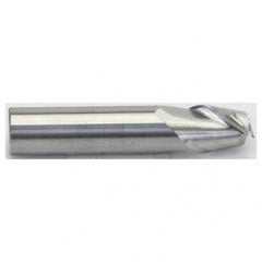 3/16" Dia. - 1-1/2" OAL -  Carbide for Aluminum ALU-S-45°-HP Stub End Mill - 2 FL - Exact Industrial Supply