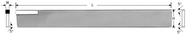 1/8 x 11/16 x 5" - LH Brazed Hard Steel - Cut-Off Blade - Exact Industrial Supply