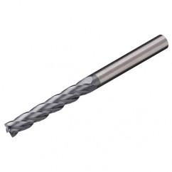 6mm Dia. x 75mm Overall Length 3-Flute Square End Solid Carbide SE End Mill-Round Shank-Center Cut-Uncoated - Exact Industrial Supply