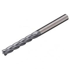 6mm Dia. x 75mm Overall Length 3-Flute Square End Solid Carbide SE End Mill-Round Shank-Center Cut-Uncoated - Exact Industrial Supply